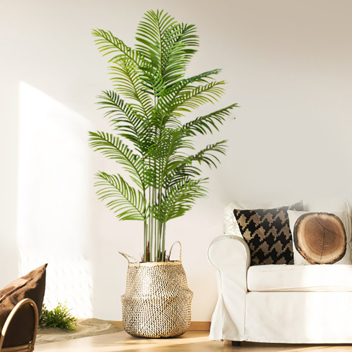 Primrue Faux Palm Plant in Pot & Reviews Wayfair